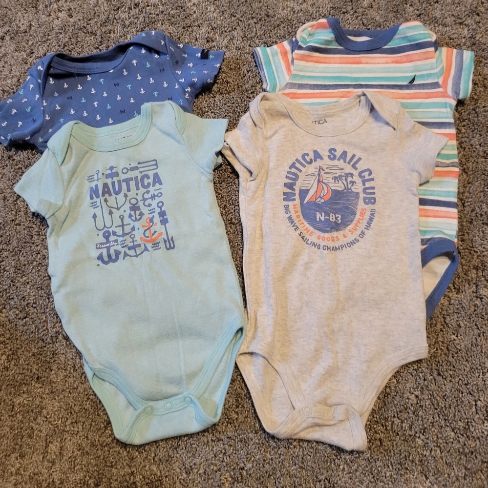Nautica Baby Onesies size 6-9 months (set of 4)